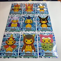 Rare Blue Star Pokemon Card Database Christmas Set Poncho Pikachu FULL SET! - Image 2