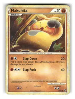 Makuhita 55/90 Common HGSS Undaunted Pokemon Moderately Played - Image 1
