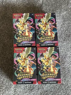 4 x Pokemon TCG: Mega Evolution Ascended Heroes Booster Bundles - 24 Packs - Image 1