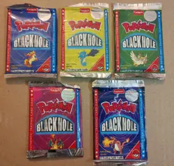 Complete Set – 5 Sealed Funskool Pokemon Blackhole Booster Packs (2004, India) - Image 1
