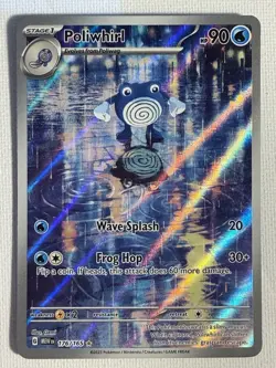 Pokemon TCG Poliwhirl Full Art 176/165 151 Card NM/M Condition - Image 1