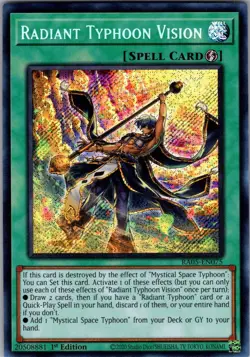 Yu-Gi-Oh Radiant Typhoon Vision (Secret Rare) RA05-EN075 1st Edition NM - Image 1