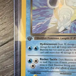 Dark Blastoise Team Rocket 3/82 Holo Rare Eng 70HP 1st Edition - Image 5
