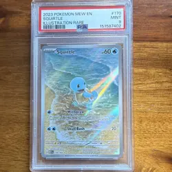 Pokemon SV: Scarlet & Violet 151 Squirtle IR Holo #170/165 PSA 9 EN - Image 1