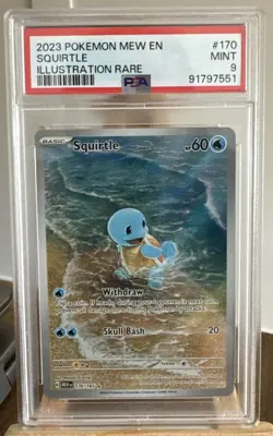 Pokemon TCG Squirtle Scarlet & Violet 151 IR Card 170/165 English PSA 9 Mint 📈 - Image 1