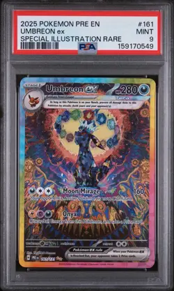 2025 POKEMON PRE EN-PRISMATIC EVOLUTIONS #161 UMBREON EX PSA 9 - Image 1