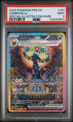2025 POKEMON PRE EN-PRISMATIC EVOLUTIONS #161 UMBREON EX SIR PSA 9 - Image 1