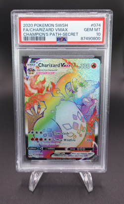 Charizard VMAX 2020 Pokemon SWSH Champion's Path Full Art Secret #074 PSA 10 - Image 1