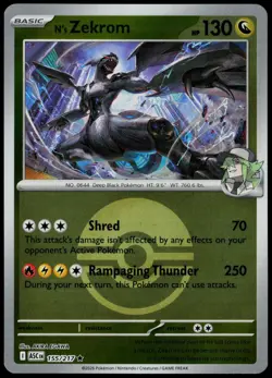 N's Zekrom (Poke Ball) 155/217 Rare Ascended Heroes Pokemon Card Reverse Holo NM - Image 1