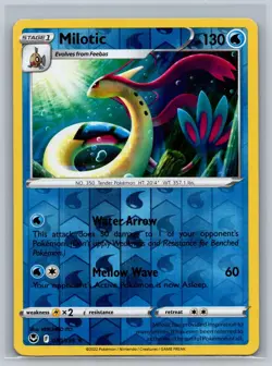 Milotic 040/195 Rare Silver Tempest Pokemon Card Reverse Holo Near Mint - Image 1