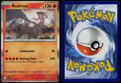 Reshiram 017/094 Rare Phantasmal Flames Pokemon Card Holo Near Mint - Image 3