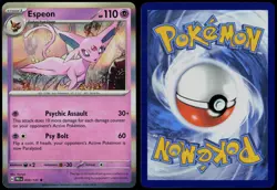 Espeon 033/131 Holo Rare Prismatic Evolutions Pokemon Card Near Mint - Image 3