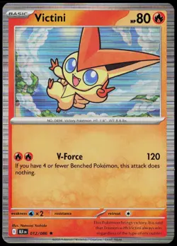 Victini 012/086 Holo Rare Black Bolt Pokemon Card Near Mint - Image 1