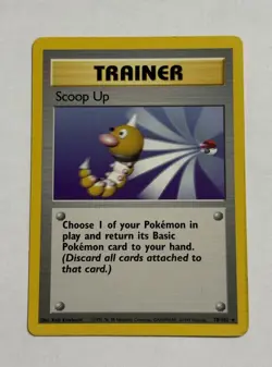 Pokemon TCG Base Set Scoop Up Trainer Rare Card 78/102 Unlimited MP - Image 1
