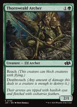 (x4) Thornweald Archer 0724 Play Set Common Foundations Jumpstart MTG Near Mint - Image 1