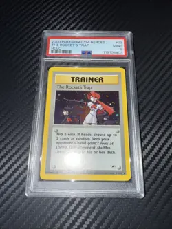 2000 Pokemon Gym Heroes The Rockets Trap Holo Rare 19/32 PSA 9 Mint Vintage - Image 4