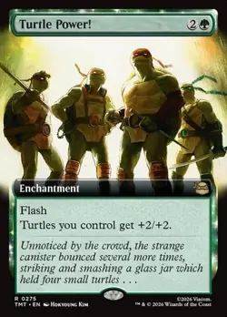 Turtle Power! - Foil Extended Art TMT NM MTG - Image 1