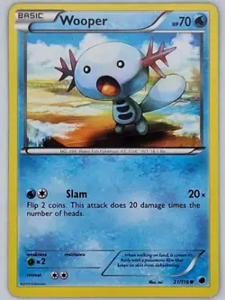 Wooper 21/116 Pokemon - Black and White Plasma Freeze MP - Image 1