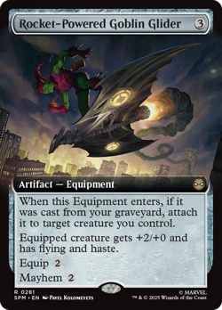 Rocket-Powered Goblin Glider (FOIL) x1 - MTG Marvel's Spider-Man SPM #281 - Image 1