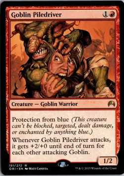 Goblin Piledriver 151 Rare Magic Origins Magic: The Gathering Moderately Played - Image 1