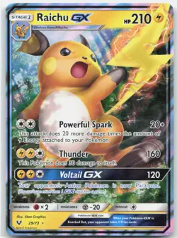 Raichu GX 29/73 Holo GX Rare Shining Legends Pokemon Near Mint - Image 1