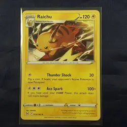 Pokemon Raichu 053/196 Lost Origin Rare NM TCG Card - Image 1