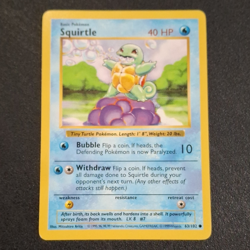 Wizards of the Coast Pokemon TCG Squirtle 63/102 Base Reg Com 40HP Eng Unl - Image 1