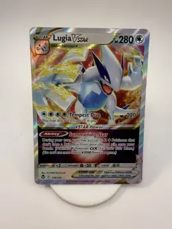 Lugia VSTAR 139/195 Holo VSTAR Rare Silver Tempest Pokemon Holo Near Mint - Image 1