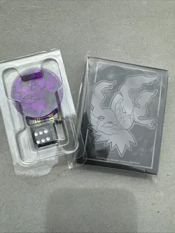 Pokemon Pitch Black ETB Darkrai Sleeves, Darkrai Coin, And Dice - Image 1