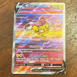 Pokemon TCG Raikou V Full Art Ultra Rare GG41/GG70 Crown Zenith Holo English - Image 1