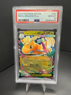 2026 Pokemon Ascended Heroes Mega Dragonite ex 152/217 Double Rare PSA 10 - Image 1