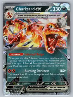 Charizard ex 054/091 Double Rare Paldean Fates Pokemon Holo Near Mint - Image 1