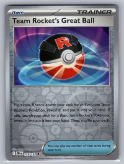 Team Rocket's Great Ball 175/182 Destined Rivals Pokemon Reverse Holo NM - Image 1