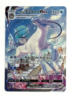 Pokemon TCG Ice Rider Calyrex VMAX 203/198 Secret Rare Chilling Reign - Image 1