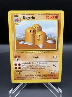 Pokemon TCG Dugtrio Base Set 19/102 Unlimited NM - Image 1