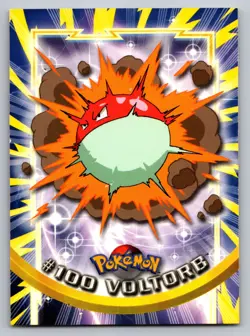 Voltorb #100 Holo Pokemon 2000 Topps Tv Animation Series 2 Blue Label - NM - Image 1