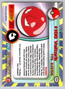 Voltorb #100 Holo Pokemon 2000 Topps Tv Animation Series 2 Blue Label - NM - Image 2