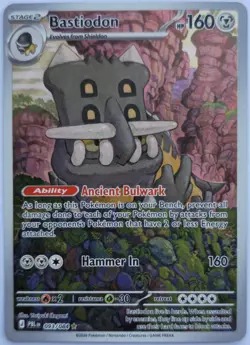 Pokemon TCG Pitch Black 093/084 Bastiodon IR Illustration Rare Mint Pack Fresh - Image 1