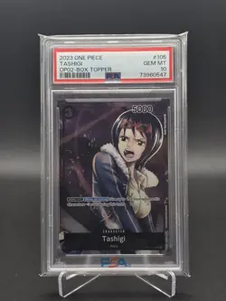 One Piece Tashigi PSA 10 Box Topper OP02-105 Paramount War - Image 1