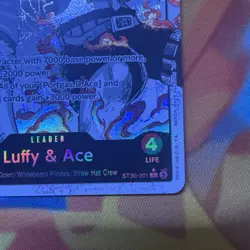 One Piece TCG Starter Deck EX: Luffy & Ace ST30-001 Alternate Art Leader NM - Image 5