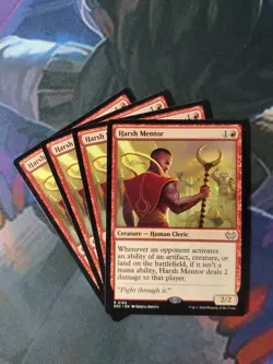 Harsh Mentor x 4 | 7% Off 2+ | Duskmourn | NM MTG - Image 1