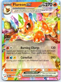 Flareon ex 014/131 Holo Double Rare Prismatic Evolutions Pokemon Holo NM - Image 1
