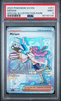 2023 POKEMON SVI EN-SCARLET & VIOLET SPECIAL ILLUSTRATION RARE #251 MIRIAM PSA 9 - Image 1