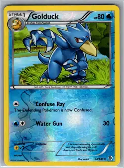GOLDUCK 34/149 UNCOMMON BOUNDARIES CROSSED POKEMON NEAR MINT - Image 1
