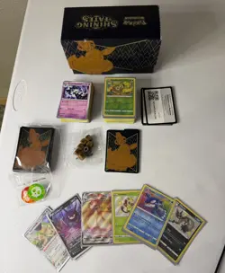 Pokemon Shining Fates Elite Trainer Box ETB Used/Opened Assortment Of Cards - Image 1