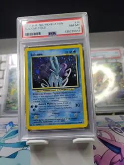 PSA 8 2001 Pokemon Suicune 14/64 Neo Revelation Holo NM/Mint - Image 1