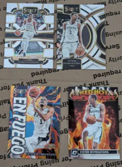 2023 Select & Donruss Optic Victor Wembanyama 4 Card Lot Spurs NM+ - Image 1