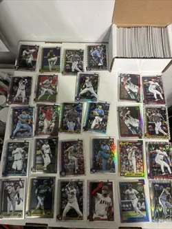 2025 Topps Chrome Update 165 Card Lot Base RC Chrome Parallel Inserts Logo - Image 5