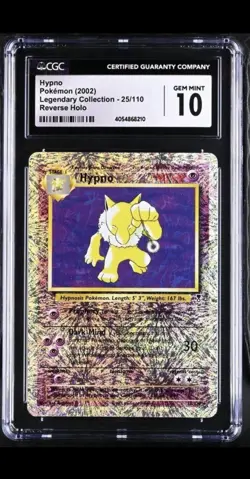 Pokemon CGC 10 Hypno 25/110 Legendary Collection Reverse Holo Rare English 2002 - Image 1