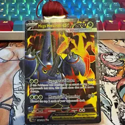 Pokemon TCG Mega Heracross EX 108/094 Phantasmal Flames Full Art Holo English - Image 1